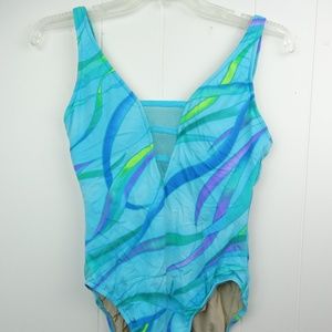 Vintage 80s 90s One Piece Bathing Swim Suit Scoop
